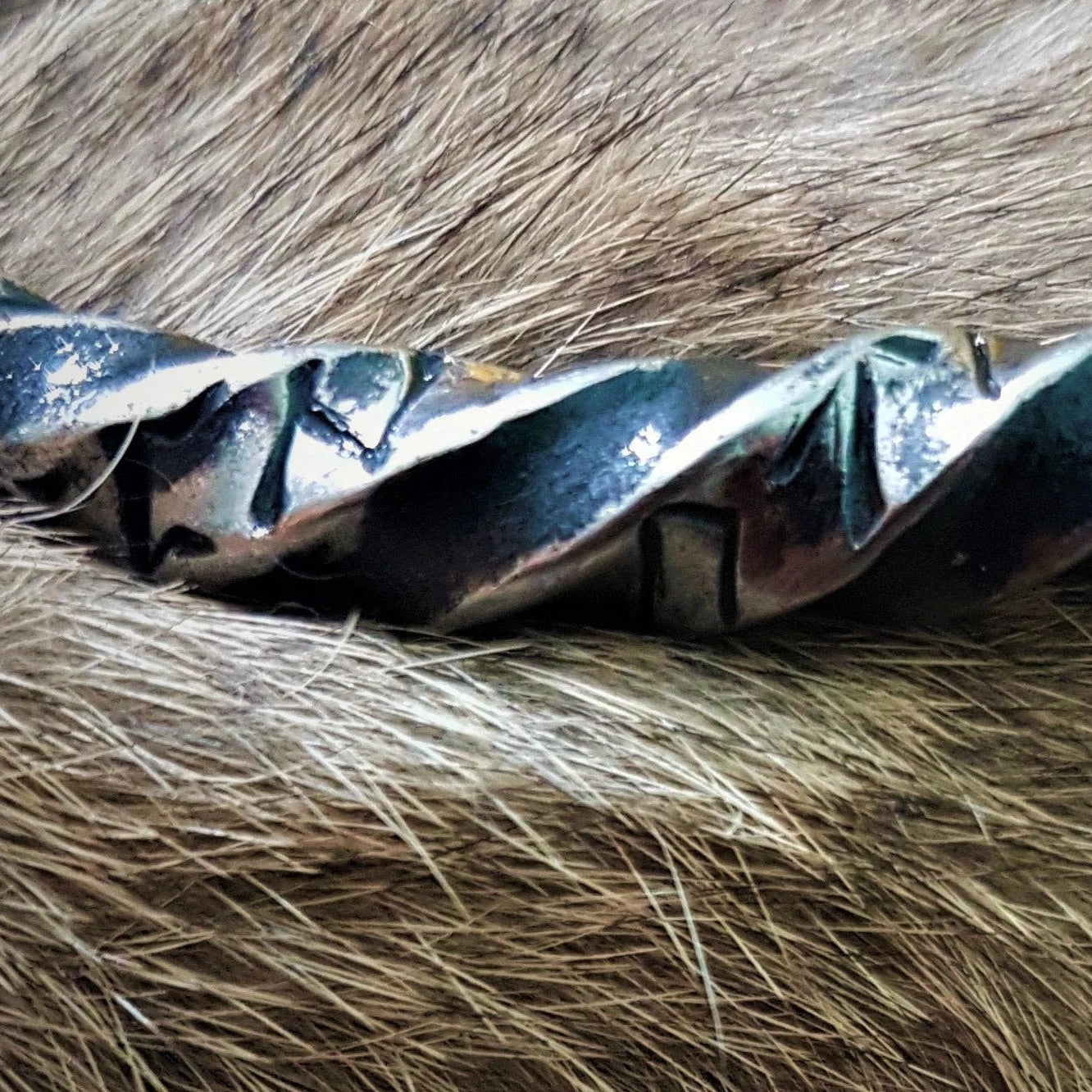 Hand forged viking rune bracelet