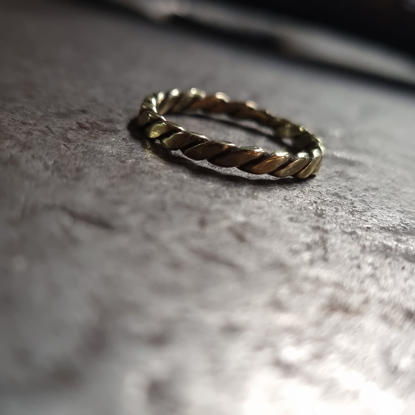 Traditional Viking Style Brass Twisted Ring